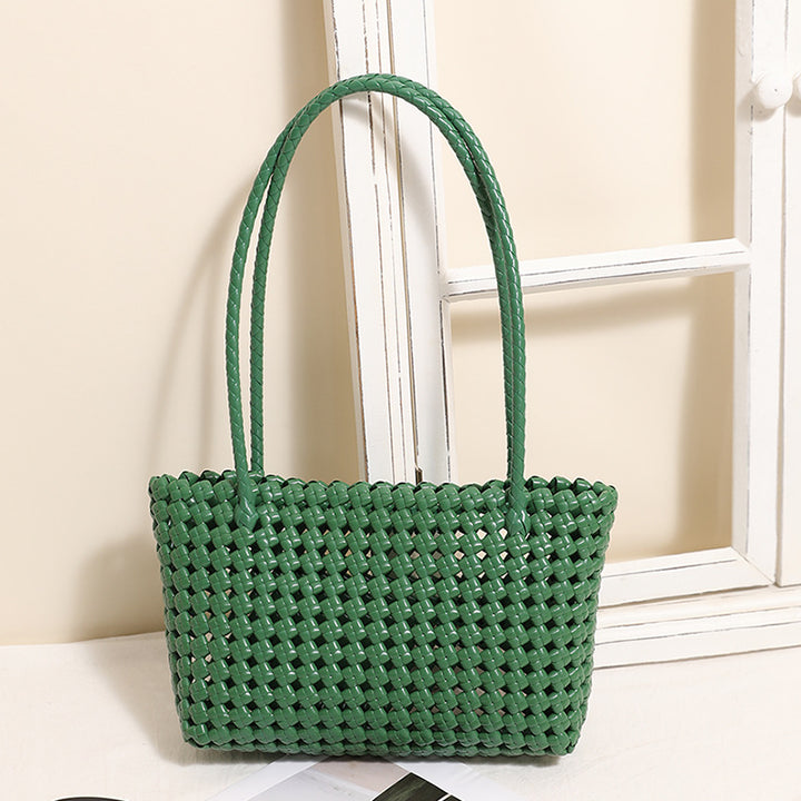Braided Beach Bag with Practical Folding Mechanism Kalsten