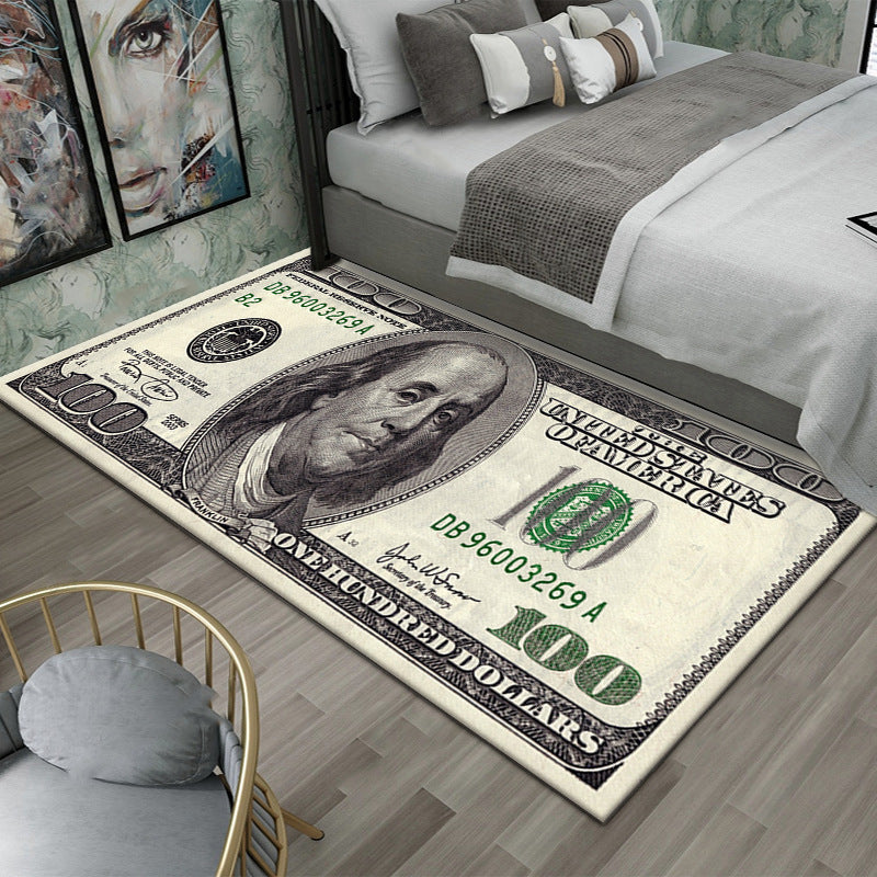 Dollar-Themed Decorative Area Rug