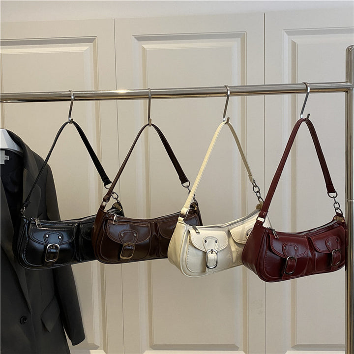 Stylish Dual Pocket Shoulder Bag Kalsten