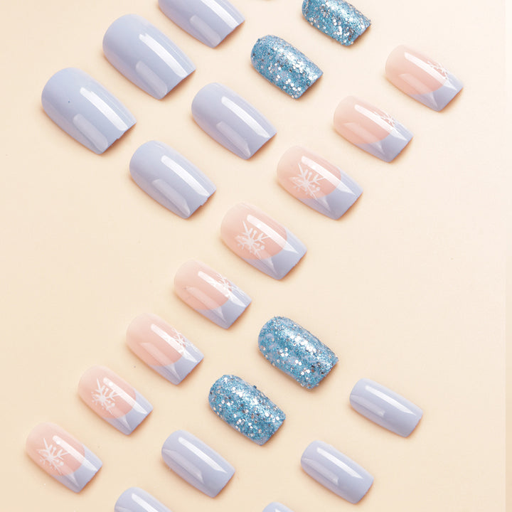 Artistic Snowflake-Embellished Nail Art Tips Kalsten