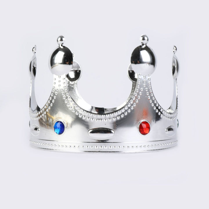 Decorative crown made of metal with gemstone adornment