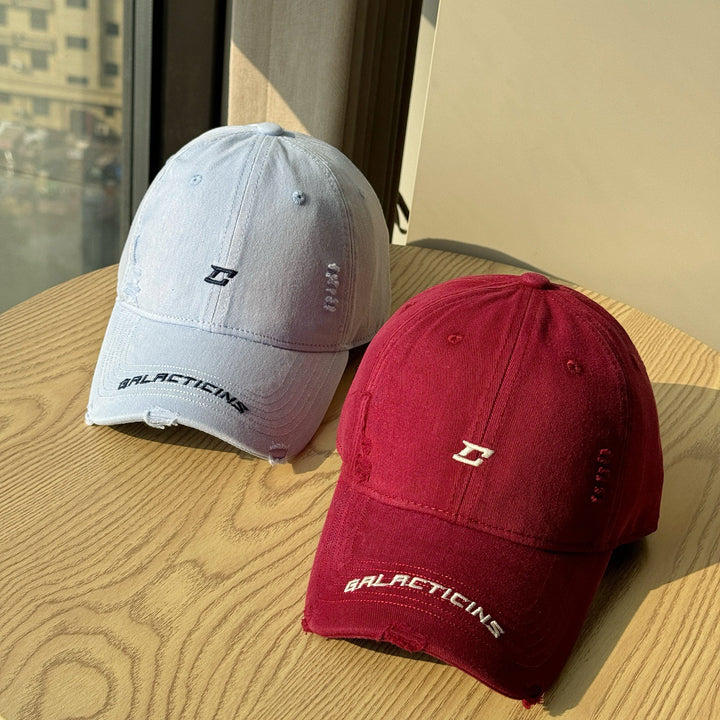 Men's Distressed Denim Baseball Cap Kalsten