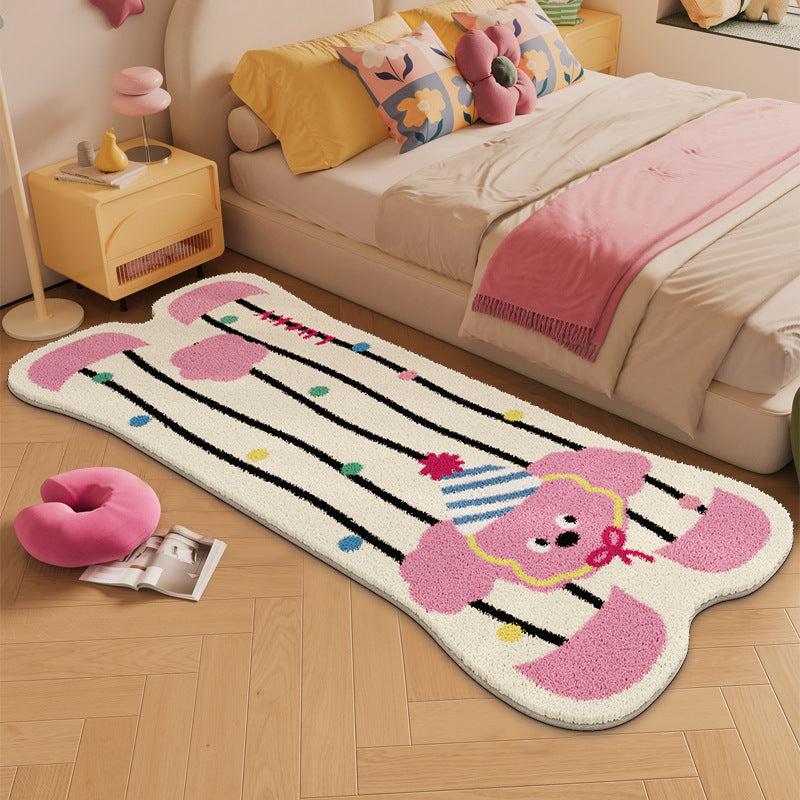 Elephant-shaped Plush Rug