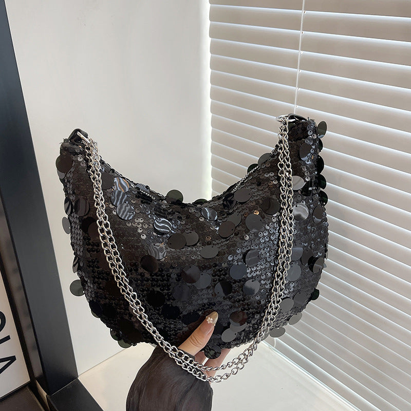 Sequin-Embellished Evening Handbag