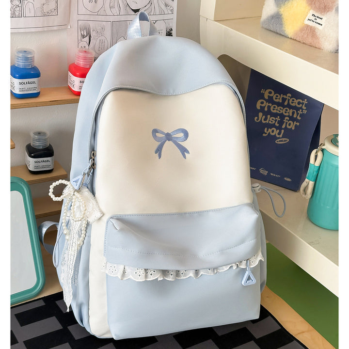 Decorative Bow-Embellished Casual Backpack Kalsten