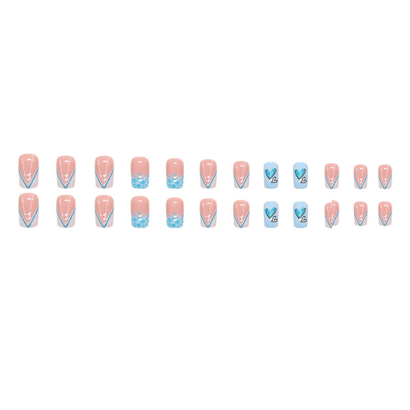 Heart-Inspired Press-On Nail Art Set Kalsten