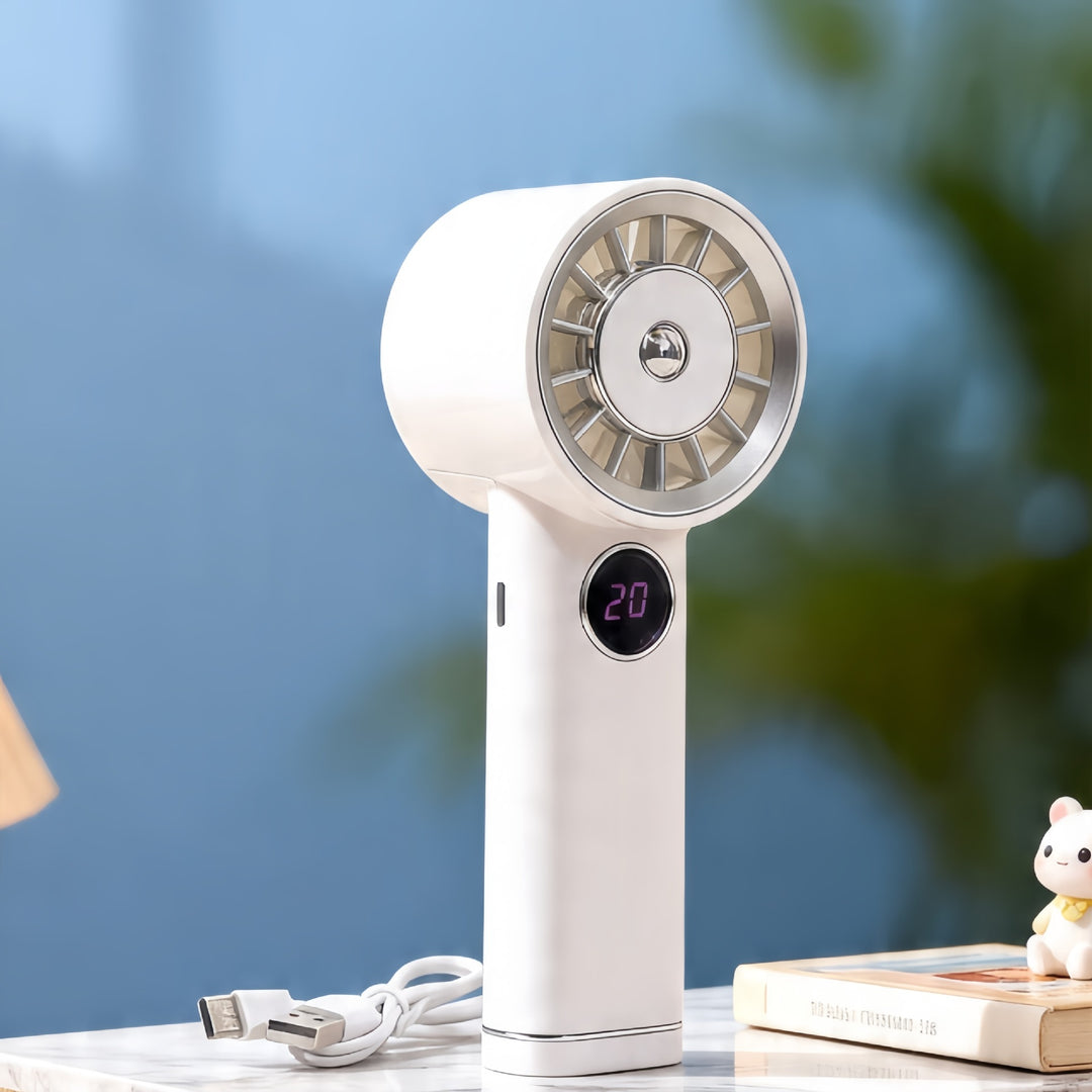Portable Battery Handheld Fan with Digital Speed Display Kalsten