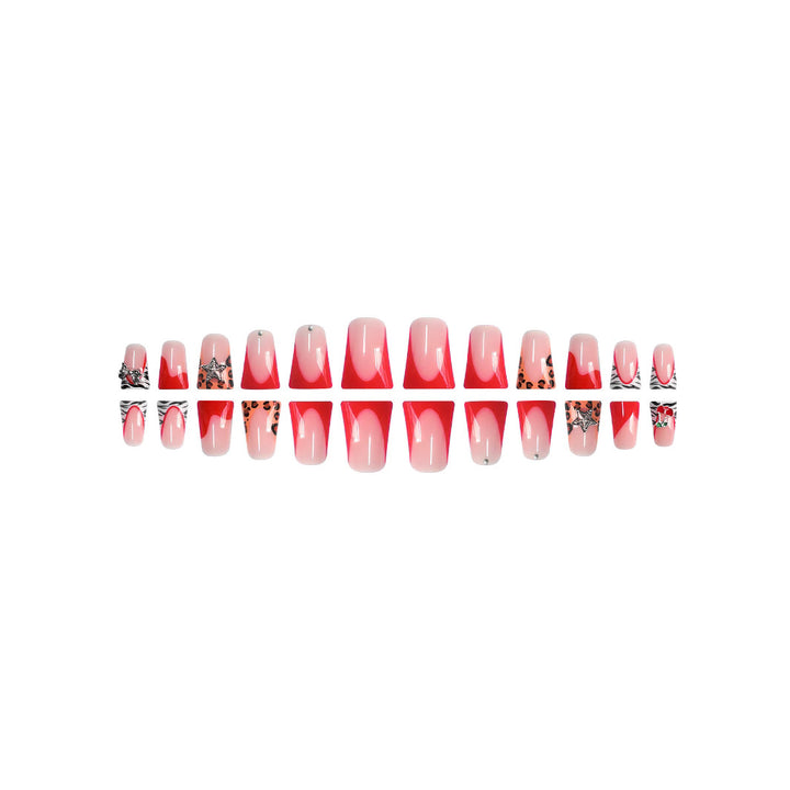 Artistic Press-On Nail Set with Unique Accents Kalsten