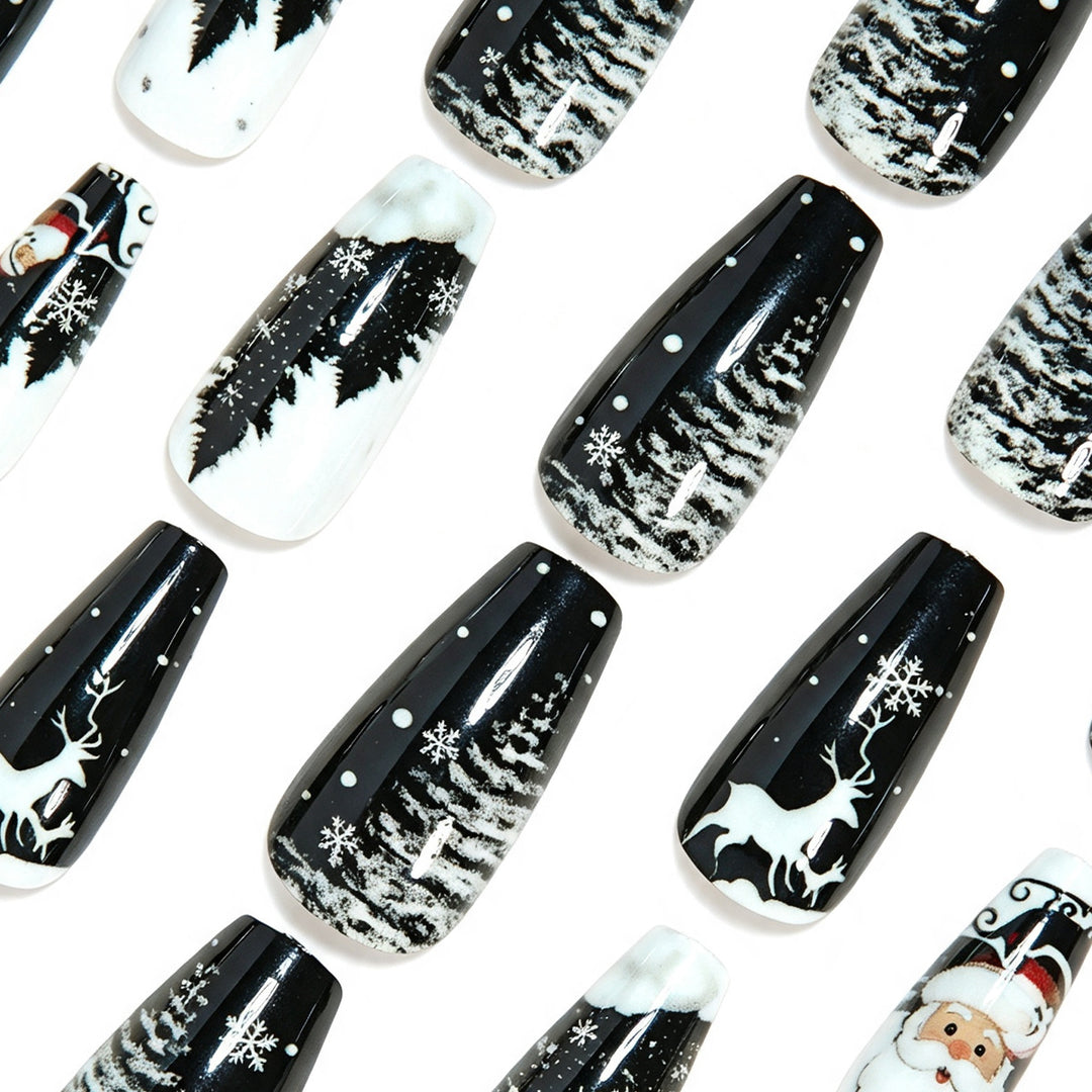 Seasonal Themed Long Press-On Nail Design Kalsten