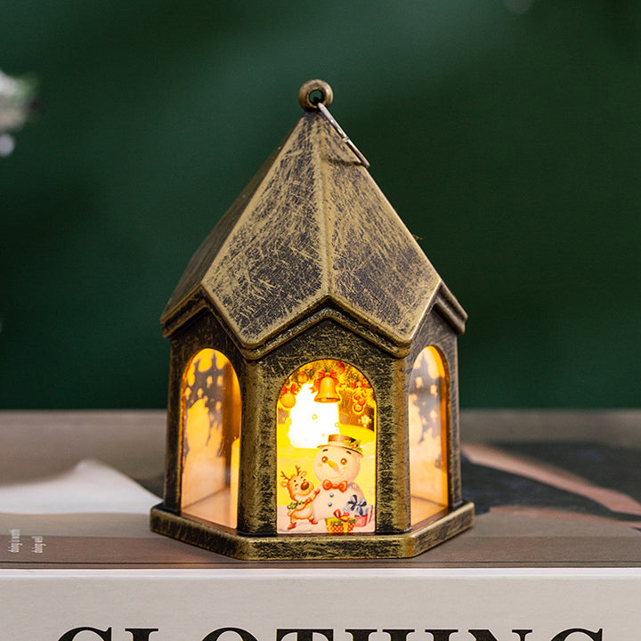 LED Christmas lantern with nostalgic design
