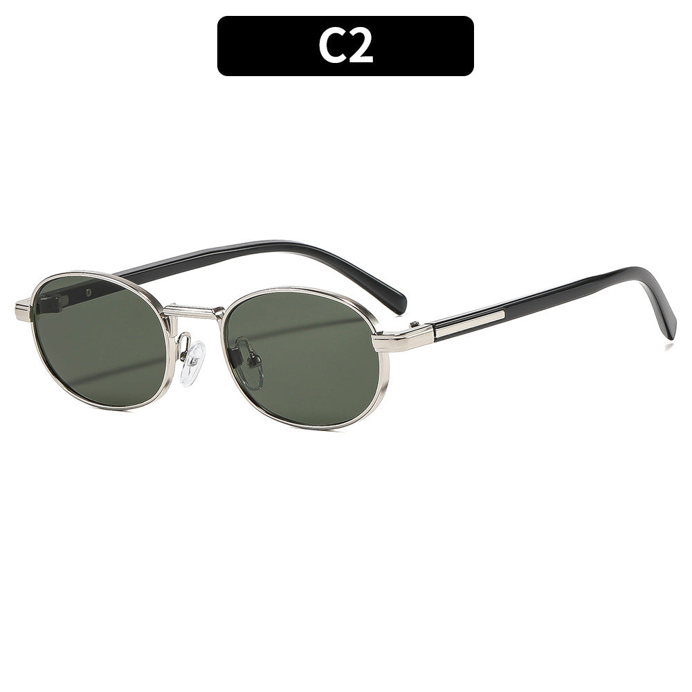 Classic Style Stylish Oval Frame Sunglasses