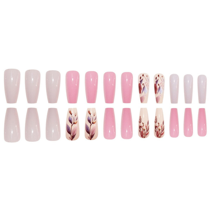 Botanical Floral Press-On Nail Art Kalsten