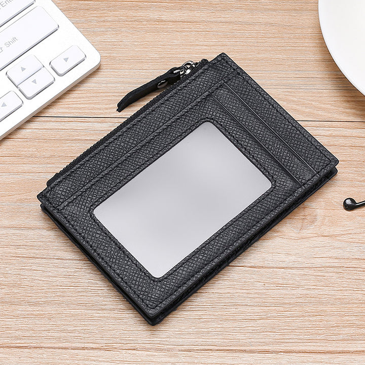 Textured Leather Card Holder