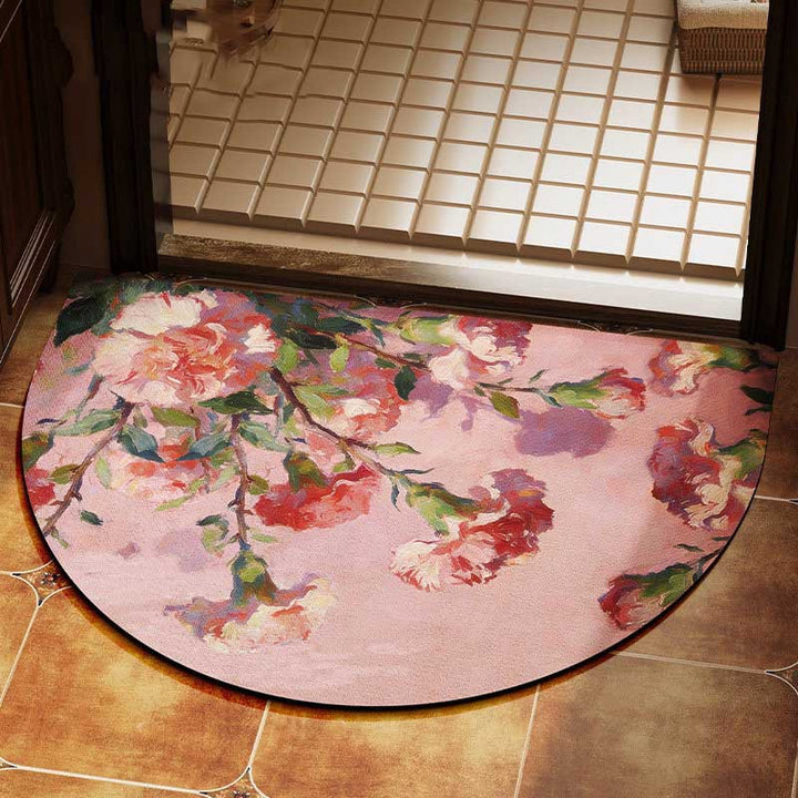 Decorative Floral Print Doormat