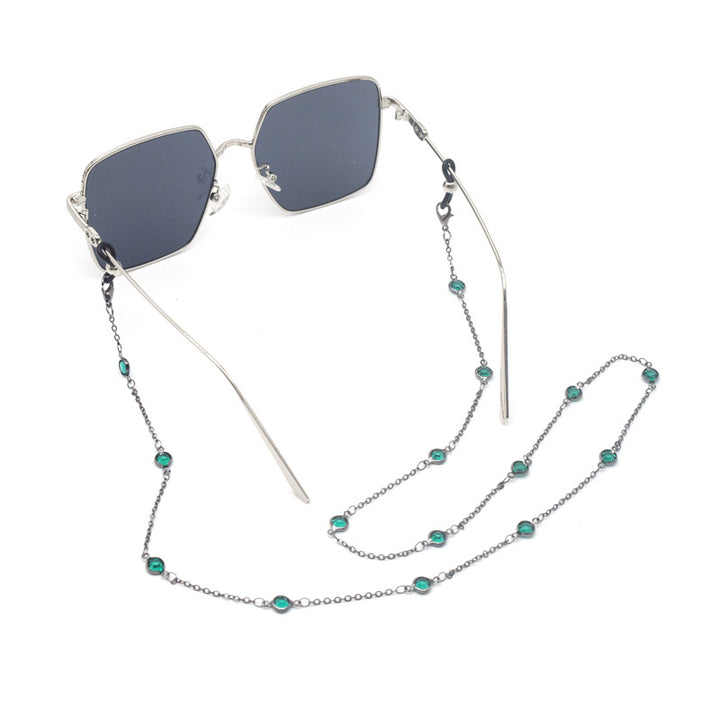 Stylish Square Sunglasses with Decorative Chain Kalsten