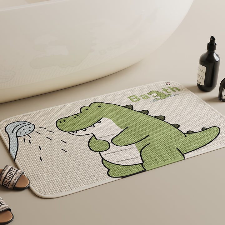 Decorative Cat-Themed Bath Mat Kalsten