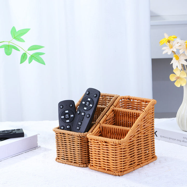 Multi-Compartment Woven Organizer Basket Kalsten