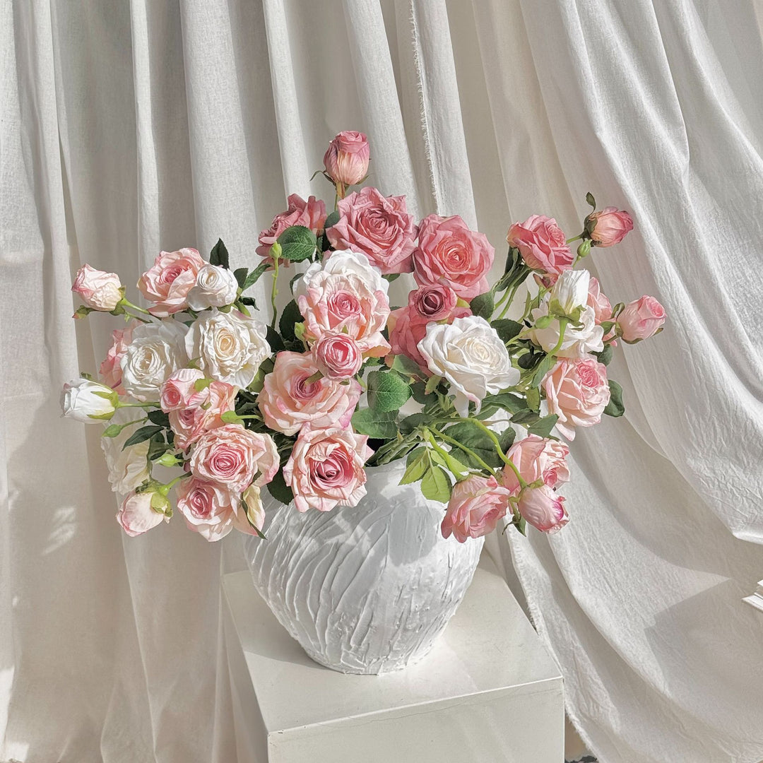 Elegant Faux Rose Floral Stem