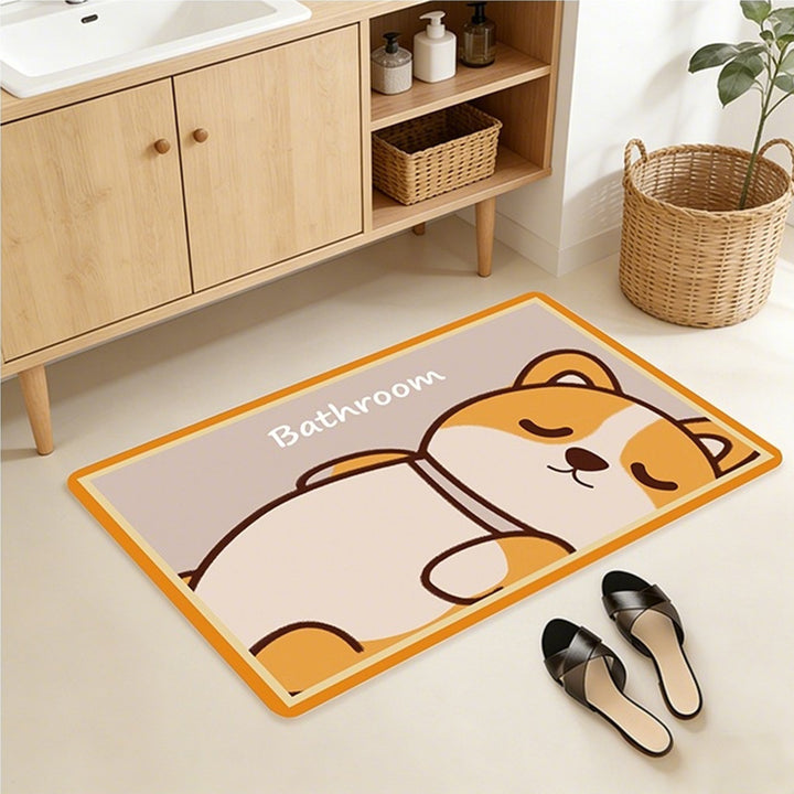 Playful Citrus-Themed Bath Mat Kalsten