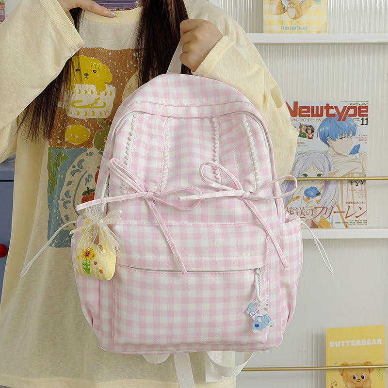 Playful Bunny-Ear Patterned Backpack Kalsten