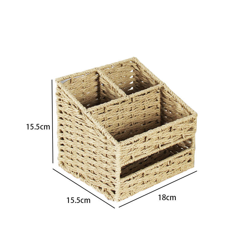 Multi-Sectional Woven Storage Basket Kalsten