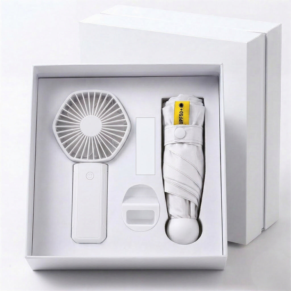 Ladies Multifunctional Set of Portable Fan and Umbrella Kalsten
