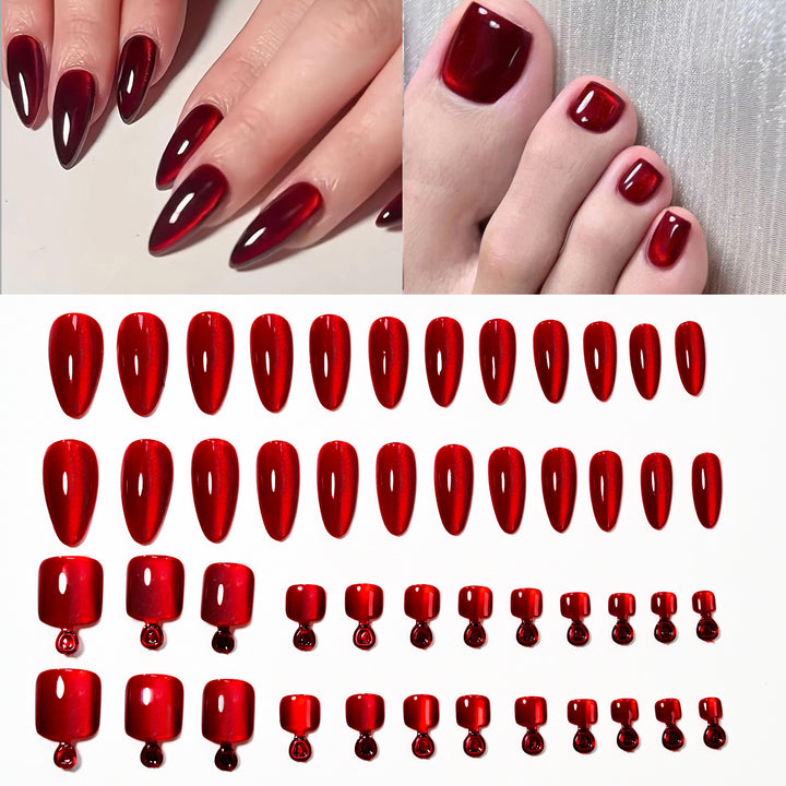 Premium Glossy Press-On Nail Tips Set Kalsten