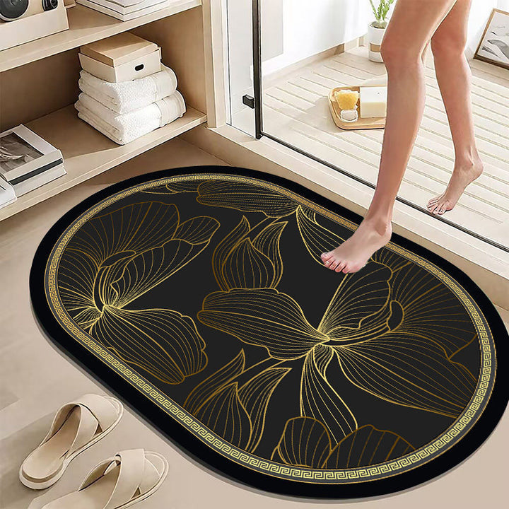 Elegant Lotus Flower Bath Mat Kalsten