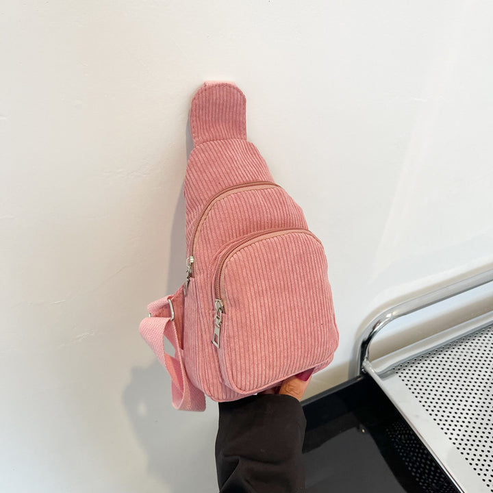 WoMulti-Compartment Corduroy Sling Bag Kalsten