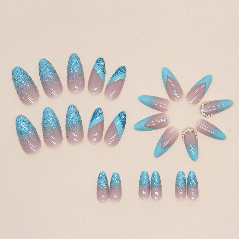 Stylish Glitter Ombre Nail Tips Kalsten