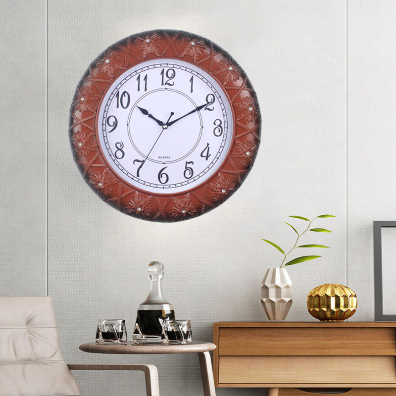 Elegant Wall Clock with Filigree Flower Design Kalsten
