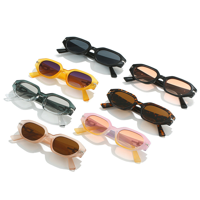 Elegant Retro Inspired Faceted Sunglasses Kalsten