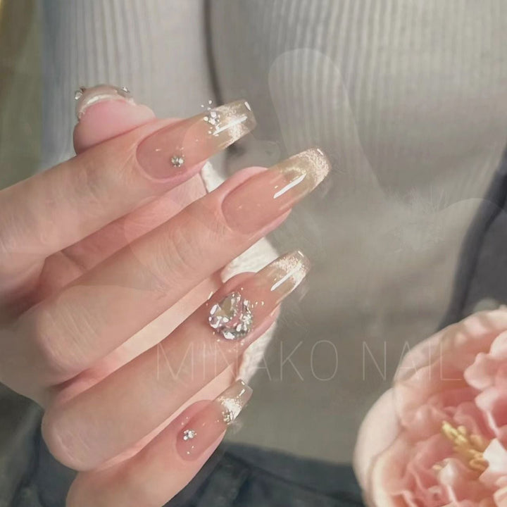 Artistic Stiletto Press-On Nail Set with Unique Design Elements Kalsten