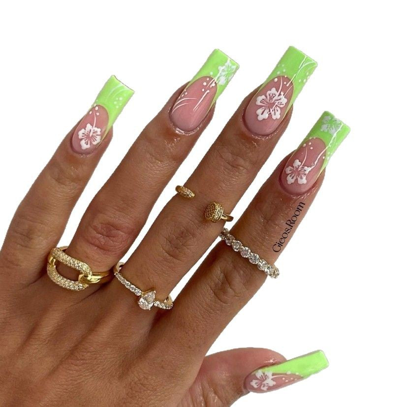 Floral Acrylic Nail Enhancements Kalsten 1789915564