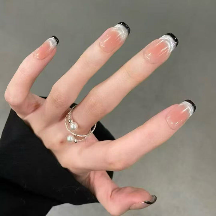 Elegant French Tip Press-On Nail Set Kalsten