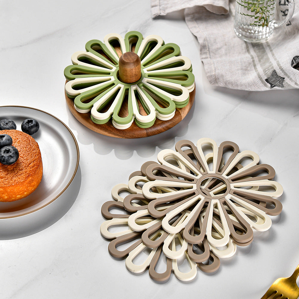 Elegant Silicone Coasters in Floral Design Kalsten
