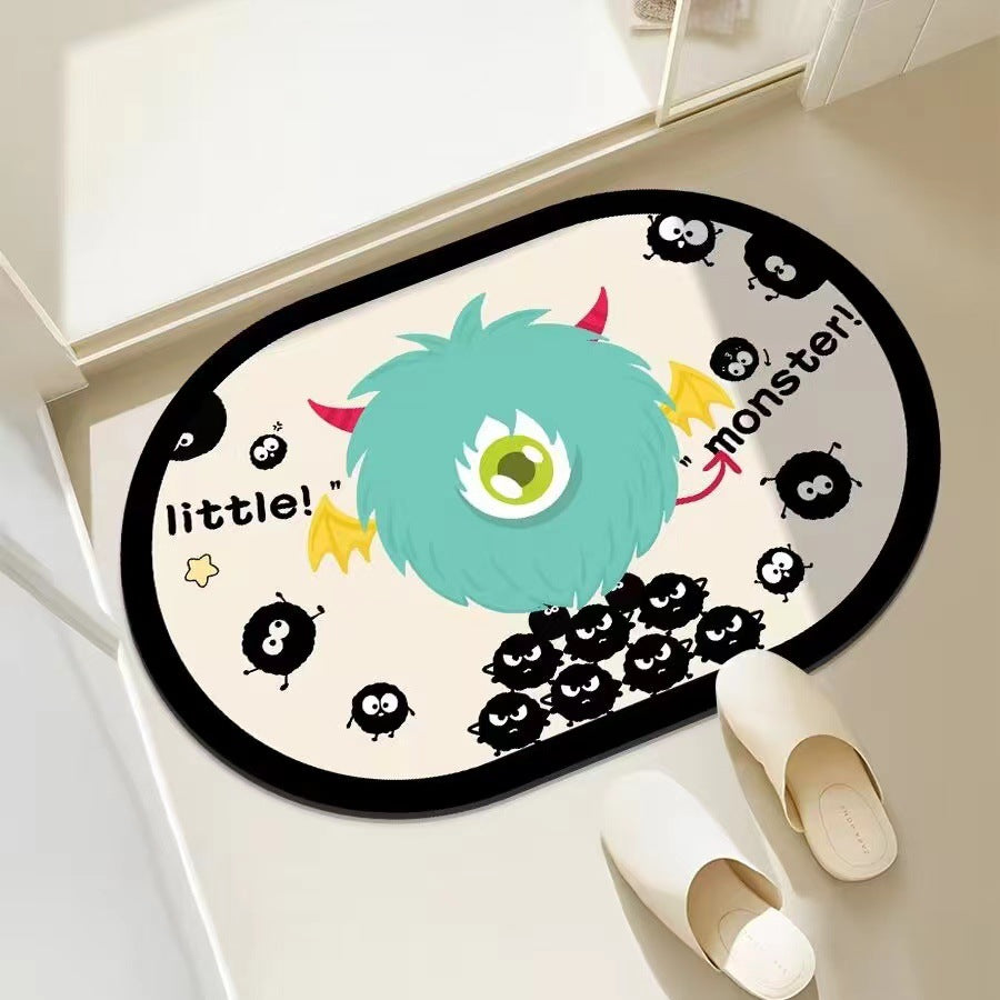 Playful Monster-Themed Bath Mat Kalsten