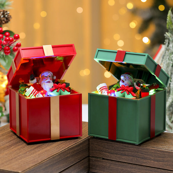 LED Light-Up Santa Gift Box Decoration Kalsten