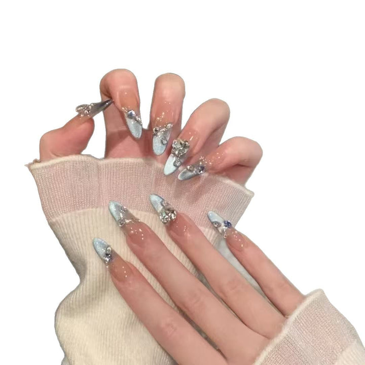 Elegant Crystal-Embellished Press-On Nails Kalsten