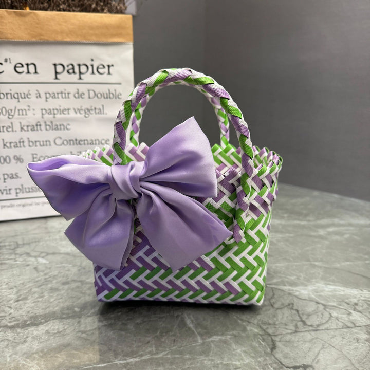 Playful basket bag with bow Kalsten