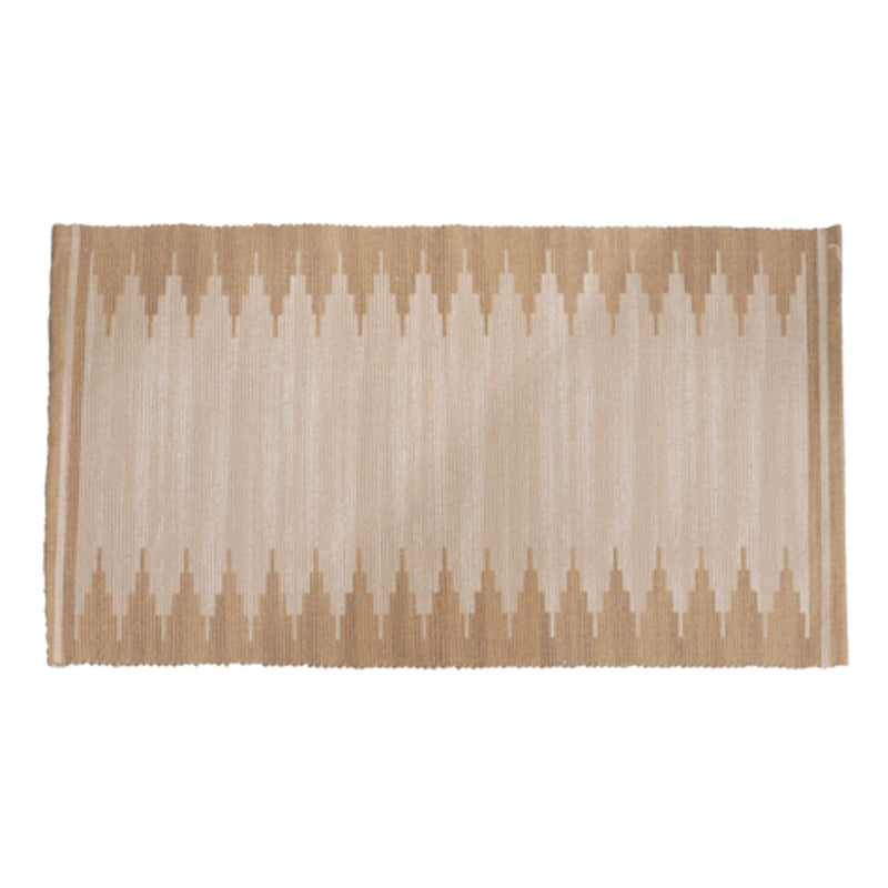 Flat-woven decorative living room rug with geometric ethnic medallion Kalsten