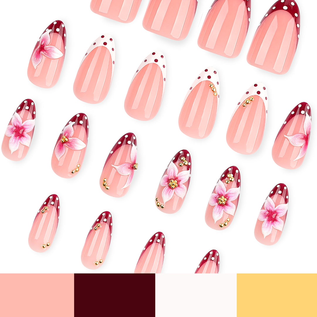 Artificial nails with flower design Kalsten