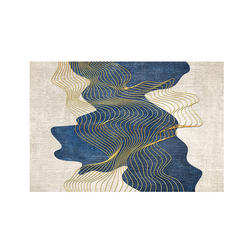 Modern Abstract Leaf Design Area Rug Kalsten