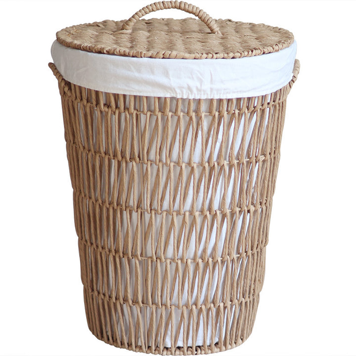 Rustic laundry basket with lid Kalsten