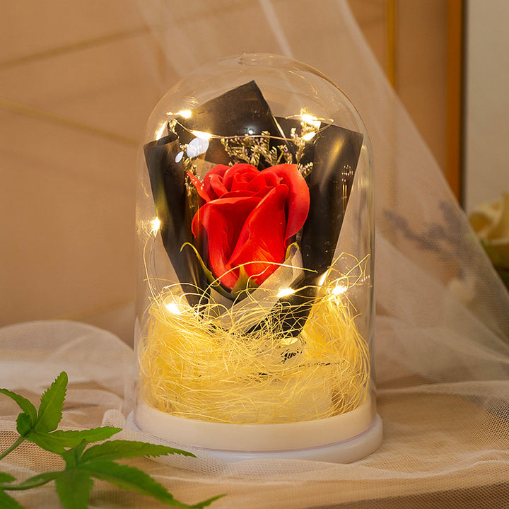 Decorative glass ball with LED lighting