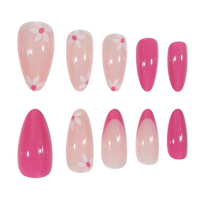 Floral-Patterned Stiletto Press-On Nails Kalsten