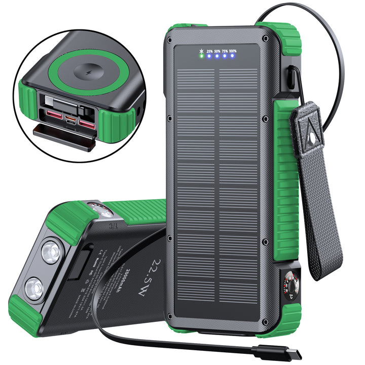 High-performance solar power bank with multifunctional connections and LED display Kalsten