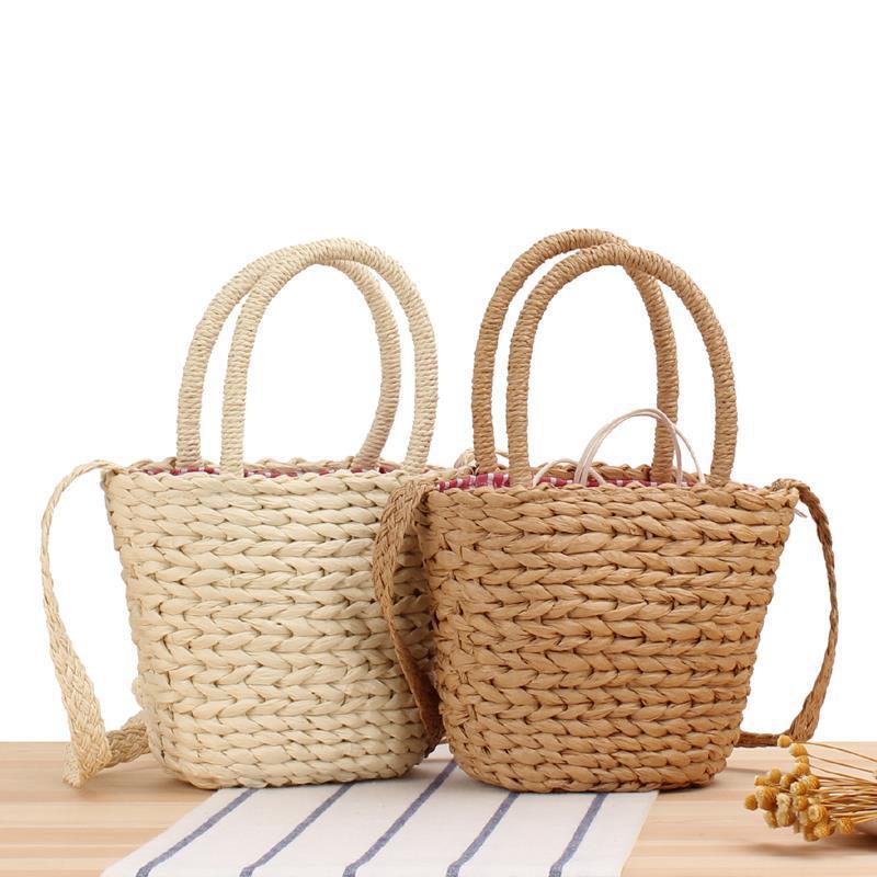 Shoulder bag made of braided natural material Kalsten