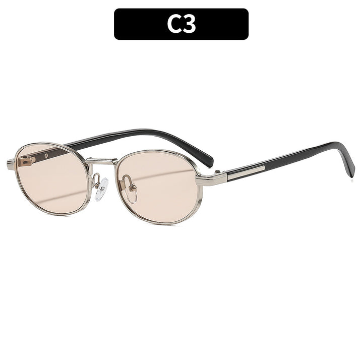 Classic Style Stylish Oval Frame Sunglasses
