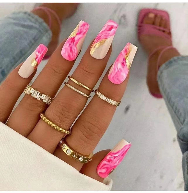 Marble Design Nail Art Kalsten